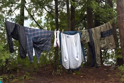 Clothesline after a storm
