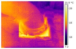 Infrared image of ducts